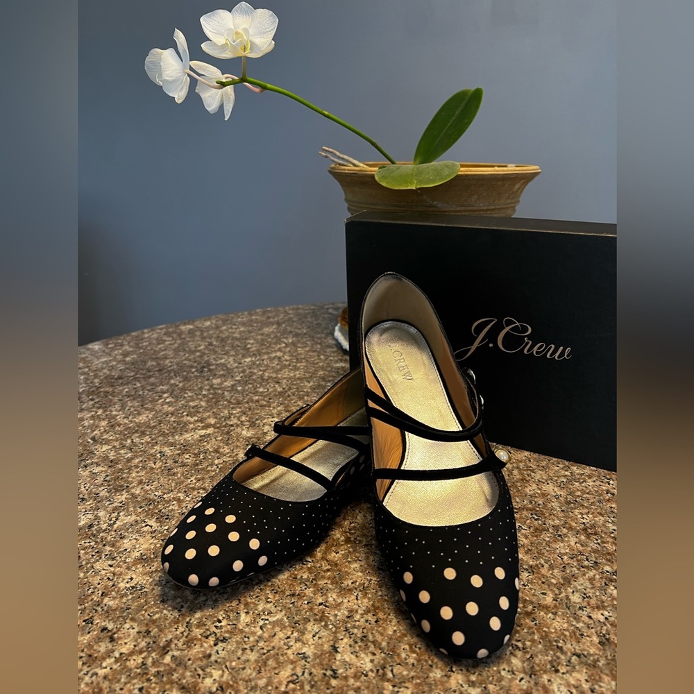 Polka Dot J. Crew Shoes, size 8